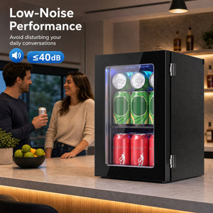 0.6 Cu.Ft Beverage Refrigerator 24 Cans Countertop Mini Fridge-Black view 9