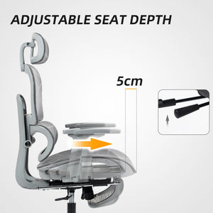 Mesh Office Chair with 3D Armrest, High Back Desk Chair with Lumbar Support, 135° Reclining – view 11