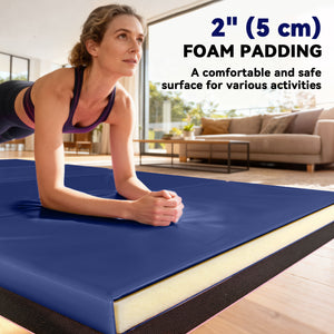 Soozier 4'x10'x2" Folding Gymnastics Tumbling Mat, Exercise Mat with Carrying Handles for Yoga, MMA, Martial Arts