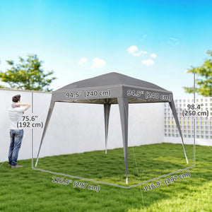 8' x 8' Pop Up Canopy, Outdoor Folding Tent, Portable Party Tent with Carrying Bag for Camping, Party – view 16