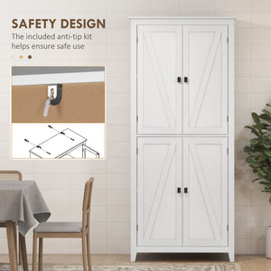 72" Freestanding Storage Cabinet, Kitchen Pantry Cabinet with Doors and Shelves for Dining Room, Natural – view 33
