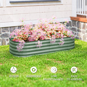 4.9 x 2 x 1ft Galvanized Raised Garden Bed Kit, Metal Planter Box with Safety Edging, Black – view 20