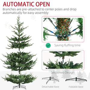 9ft Artificial Christmas Tree with Metal Base, Xmas Tree