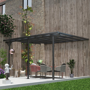 Outdoor Pergola with Adjustable Height, 14ft x 10ft Outdoor Hardtop Pergola Gazebo, Restaurants & Homes – view 8