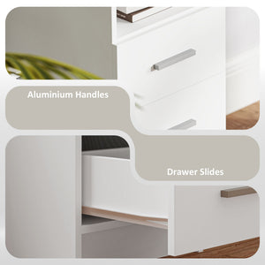 Computer Desk with Storage, 39" Home Office Desk with 3 Drawers nad Open Shelf, Writing Table for Bedroom – view 4