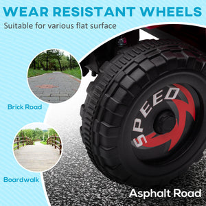 Aosom 6V Quad Kids Electric Car with Wear-resistant Wheels, for Boys and Girls Aged 18-36 Months