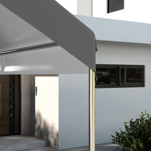 10 x 20ft Carport Replacement Canopy, UV Resistant Garage Car Cover with Ball Bungee Cords, Dark Grey – view 6
