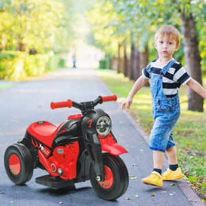 Qaba Electric Motorcycle for Kids, 6V Ride on Bubble Car with LED Headlight, Music, Pedal, for 2-5 Years