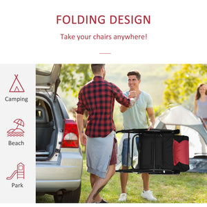 Folding Rocking Chair Set of 2 Padded Rockers with Armrest, Navy Blue – view 10