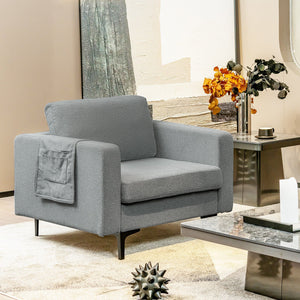 1/2/3/4-Seat Convertible Sectional Sofa with Reversible Ottoman-1-Seat view 6