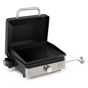 1-Burner Portable Gas Griddle with Lid Non-Stick Ceramic Griddle Plate-Black view 4