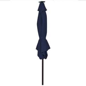 10 Feet Outdoor Patio umbrella with Bright Solar LED Lights-Dark Blue view 4