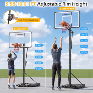 10 Feet Portable Basketball Hoop Outdoor for Adults view 7