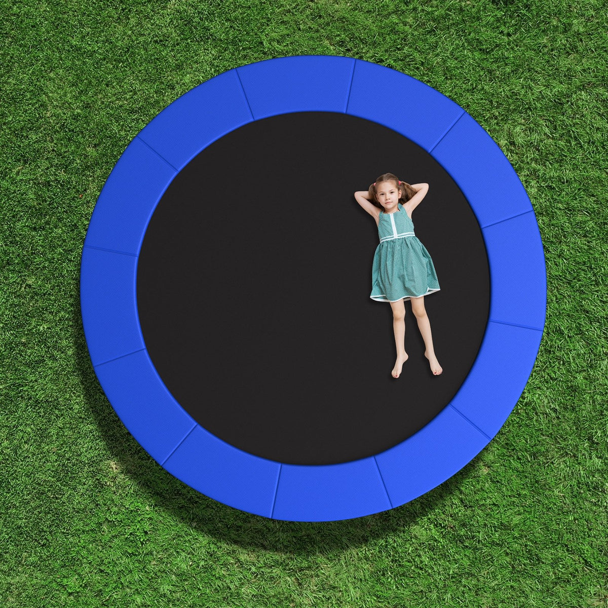 10 Feet Trampoline Pad Replacement Safety Pad with Fixing Straps (Blue) view 2