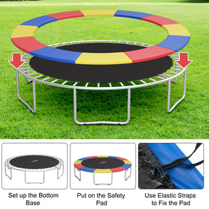 10 Feet Universal Spring Cover Trampoline Replacement Safety Pad-Multicolor view 9