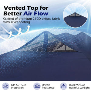 10 x 10 Feet Outdoor Commercial Pop up Canopy Tent-Blue view 7