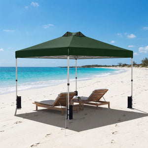 10 x 10 Feet Outdoor Commercial Pop up Canopy Tent-Green view 6