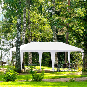 10 x 20 Feet 6 Sidewalls Canopy Tent with Carry Bag-White view 4