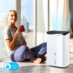 100-Pint Dehumidifier with Smart App and Alexa Control for Home and Basements-White view 2