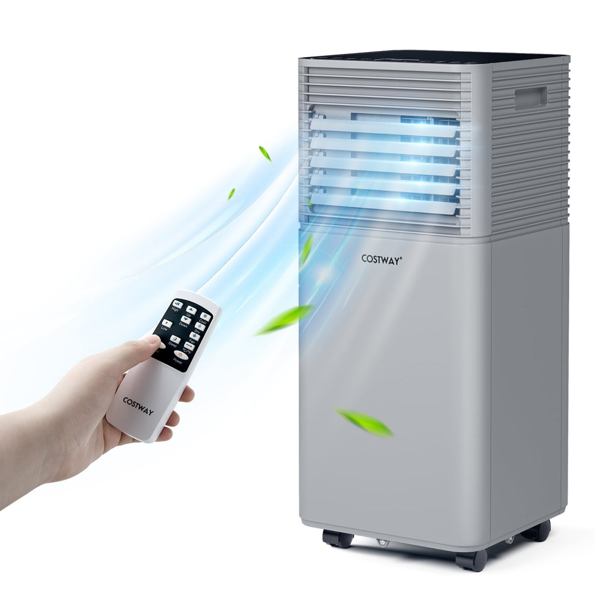 10000 BTU Air Cooler with Fan and Dehumidifier Mode-Gray view 2