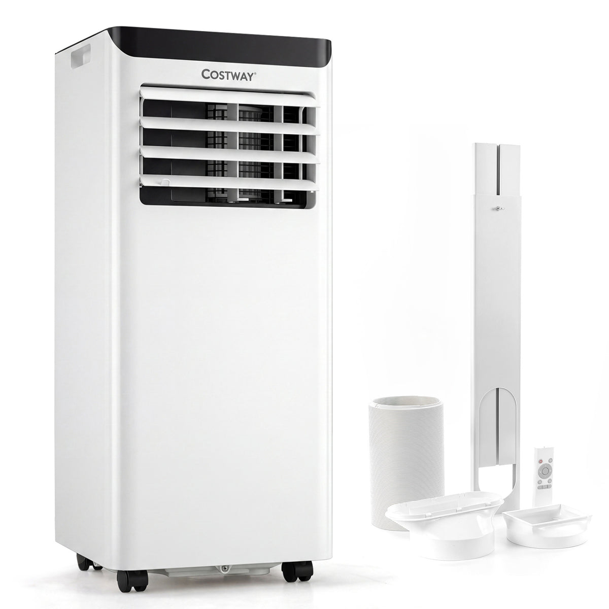 10000 BTU Portable Air Conditioner Cools with Dehumidifier and 24H Timer-Black view 2