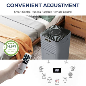 10000 BTU Portable Air Conditioner with Remote Control-Gray view 6