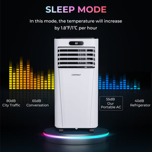 10000 BTU 4-in-1 Portable Air Conditioner with Dehumidifier and Fan Mode-White view 8