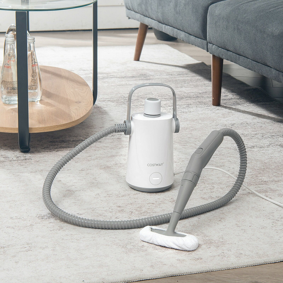 1000W Multifunction Portable Hand-held Steam Cleaner with 10 Accessories-Gray view 2