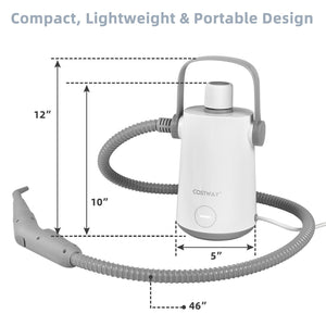 1000W Multifunction Portable Hand-held Steam Cleaner with 10 Accessories-Gray view 4