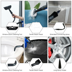1050W Multi-Purpose Handheld Pressurized Steam Cleaner-Blue view 7