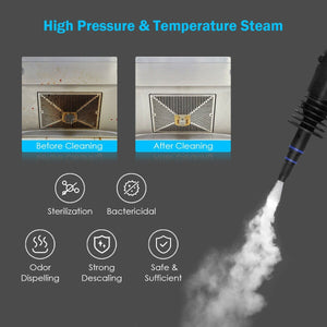 1050W Multi-Purpose Handheld Pressurized Steam Cleaner-Blue view 9