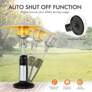 11 000 BTU Portable Tabletop Propane Patio Standing Heater-Black view 5