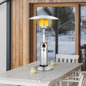 11 000BTU Portable Tabletop Patio Stainless Steel Standing Propane Heater view 3