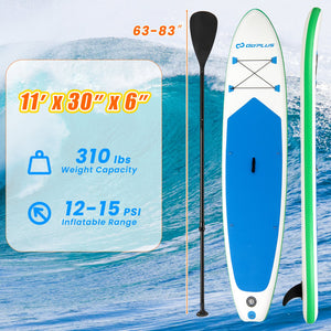 11 Feet Premium SUP Inflatable Stand Up Paddle Board with Accessories and Repair Kit-L view 4