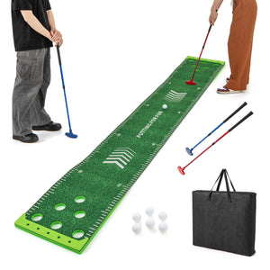 11 FT Putting Green Mat with 2 Adjustable Putters and 6 Balls view 4