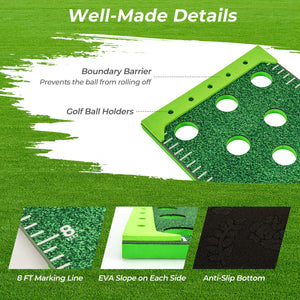 11 FT Putting Green Mat with 2 Adjustable Putters and 6 Balls view 9