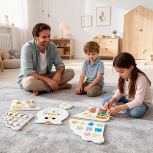 11-in-1 Toddler Learning Activity Center Owl Activity Wall Busy Board Panels for 3+ Years Old view 3