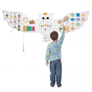 11-in-1 Toddler Learning Activity Center Owl Activity Wall Busy Board Panels for 3+ Years Old view 4