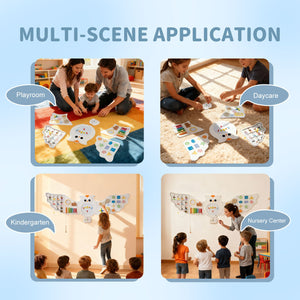 11-in-1 Toddler Learning Activity Center Owl Activity Wall Busy Board Panels for 3+ Years Old view 9