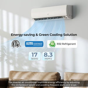 EchoCool Series 11500 BTU 208/230V Mini Split Air Conditioner and Heater Pump System view 3