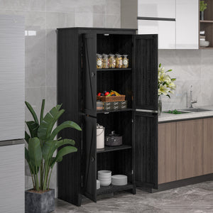 72" Freestanding Storage Cabinet, Kitchen Pantry Cabinet with Doors and Shelves for Dining Room, Natural – view 14