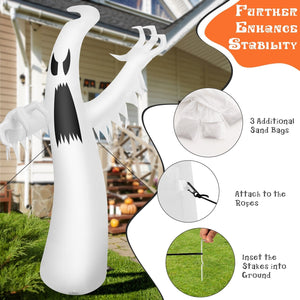 12 Feet Halloween Inflatable Ghost with LED Lights view 3