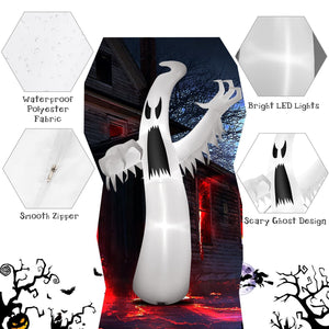 12 Feet Halloween Inflatable Ghost with LED Lights view 8