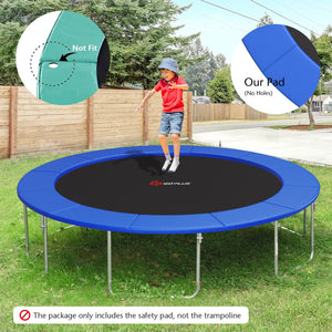 12 Feet Waterproof and Tear-Resistant Universal Trampoline Safety Pad Spring Cover-Blue view 7