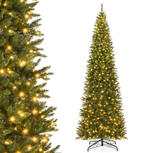 12 FT Artificial Christmas Tree with 800 Warm White LED Lights for Home Party Shopping Mall view 4