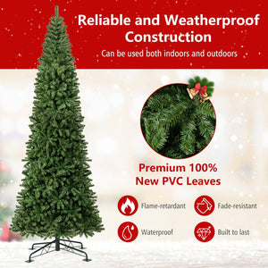 12 FT Tall Prelit Hinged Artificial Christmas Tree with 2536 PVC Branch Tips view 7