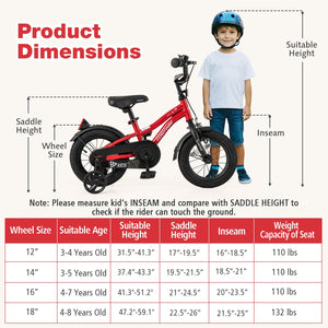 12 Inch Kids Bike Adjustable Bicycle with Reflectors and Bell for 3-4 Years Old view 4