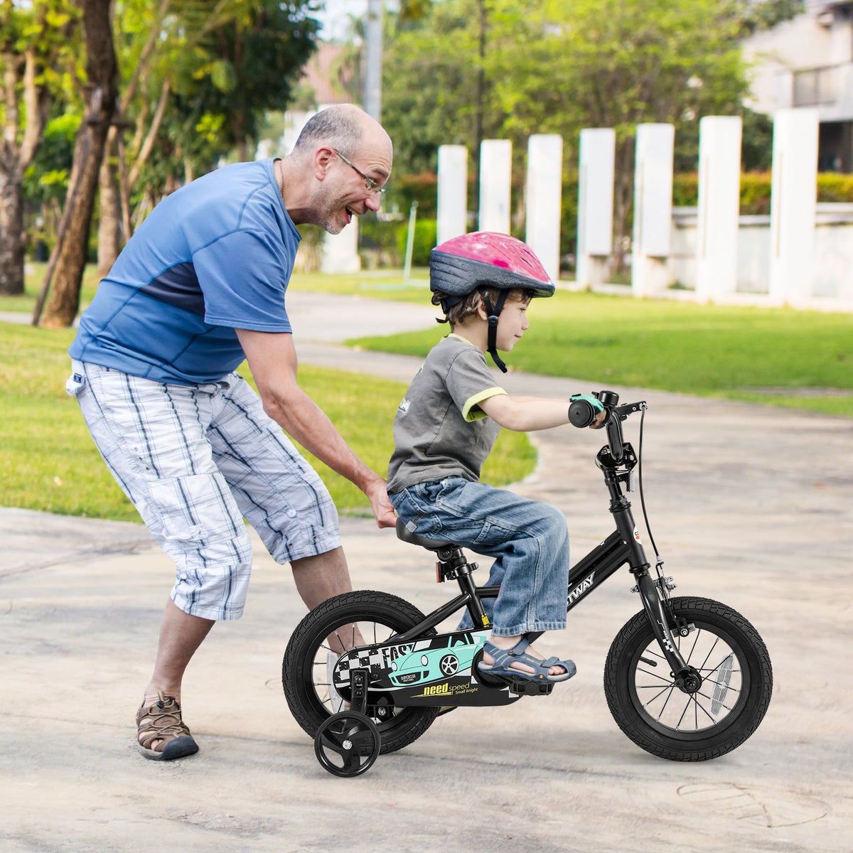 12 Inch Kids Bike Adjustable for 3-4 Years Old with Low-Step Frame view 2