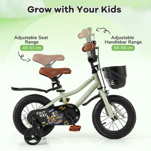 12-Inch Kids Bike Adjustable with Training Wheels for 3-4 Years Old view 5