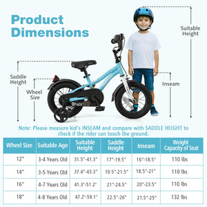 12-Inch Kids Bike for 3-4 Years Old Children Bicycle with Training Wheels view 4